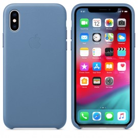 iPhone XS Max için Deri Kılıf - Mavi Kantaron