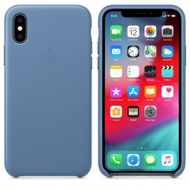 iPhone XS Max için Deri Kılıf - Mavi Kantaron