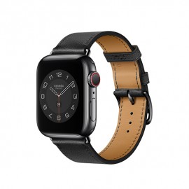 Apple Watch Hermès - 40 mm Simple Tour Noir Swift Deri