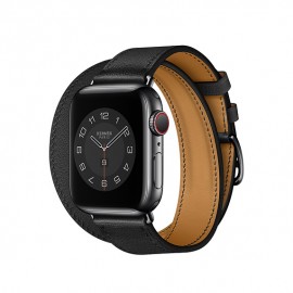 Apple Watch Hermès - 40 mm Double Tour Noir Swift Deri