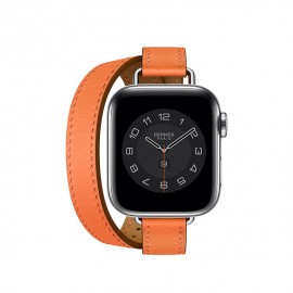 Apple Watch Hermès - 40 mm - Double Tour Attelage Orange Swift Deri