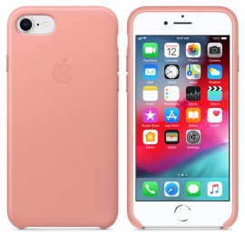 iPhone 8 / 7 için Deri Kılıf - Açık Pembe