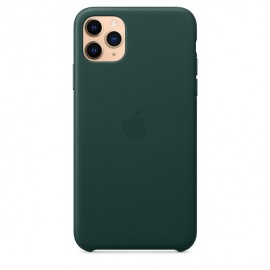 iPhone 11 Pro Max için Deri Kılıf - Orman Yeşili