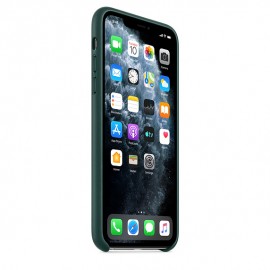 iPhone 11 Pro Max için Deri Kılıf - Orman Yeşili