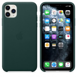 iPhone 11 Pro Max için Deri Kılıf - Orman Yeşili