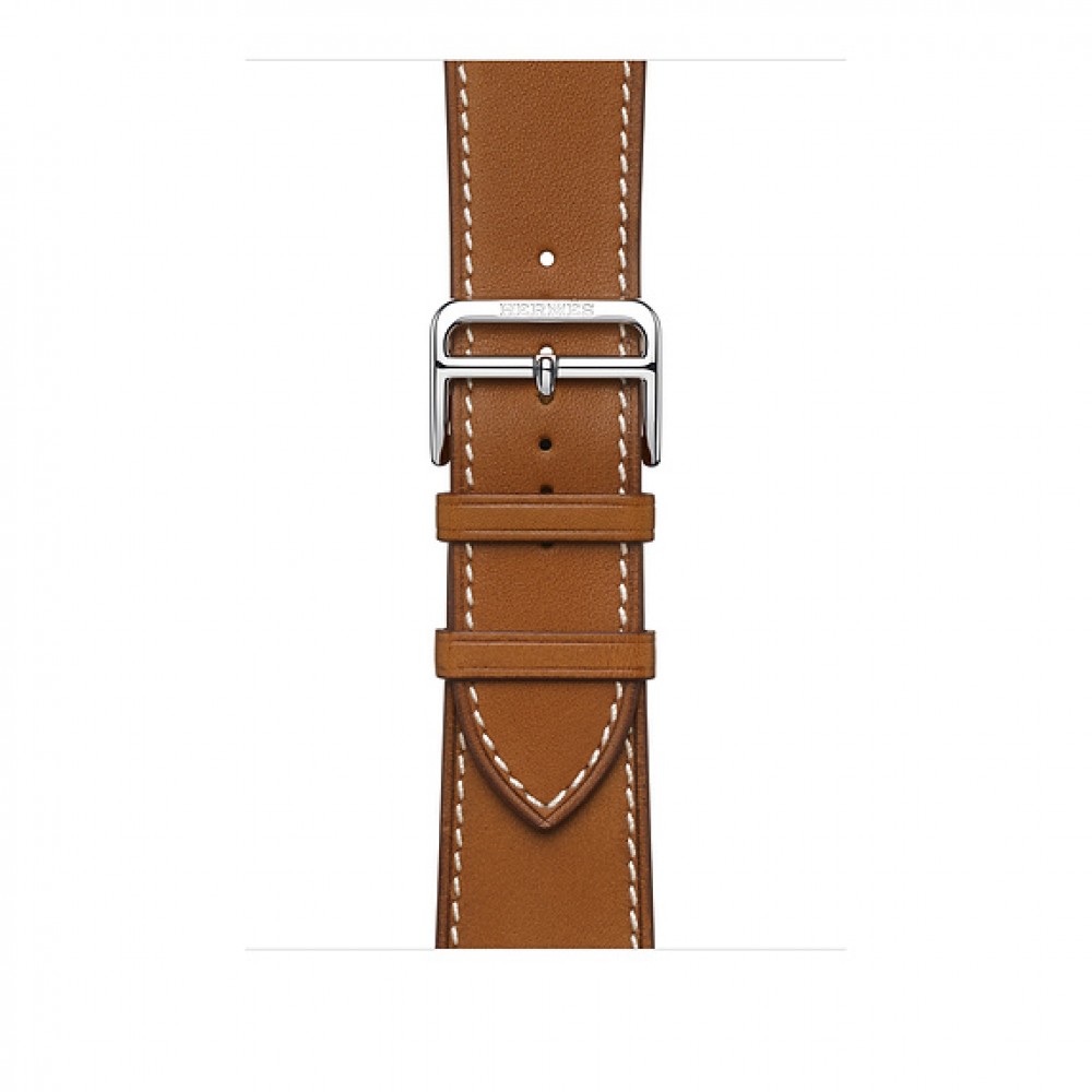 Apple Watch Hermès - 44 mm Simple Tour Attelage Fauve Barénia Deri