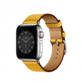 Apple Watch Hermès - 40 mm Simple Tour Jaune Ambre Swift Deri