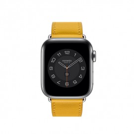 Apple Watch Hermès - 40 mm Simple Tour Jaune Ambre Swift Deri