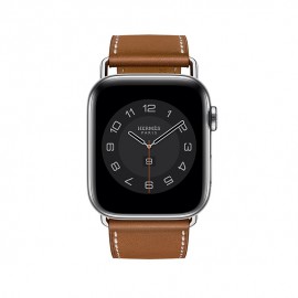 Apple Watch Hermès - 44 mm Simple Tour Attelage Fauve Barénia Deri